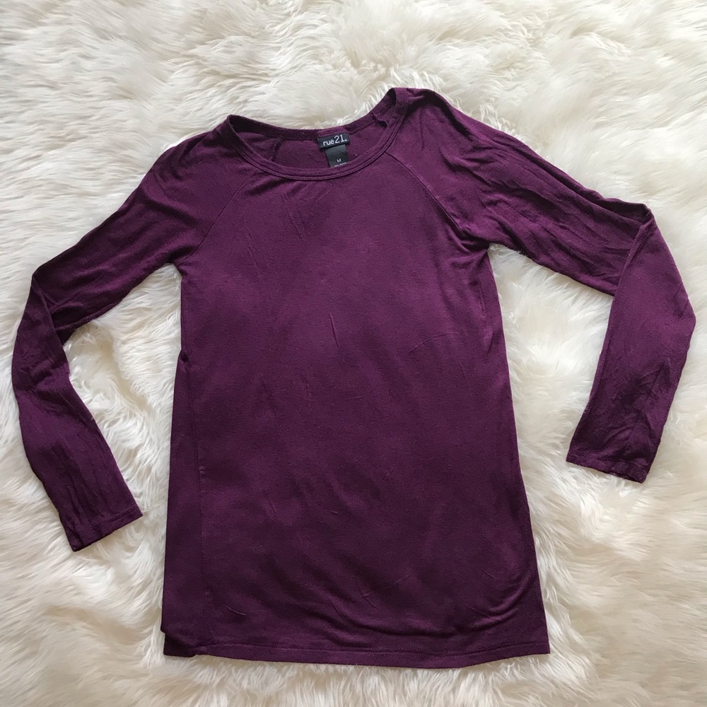 Rue 21 long sleeve purple shirt